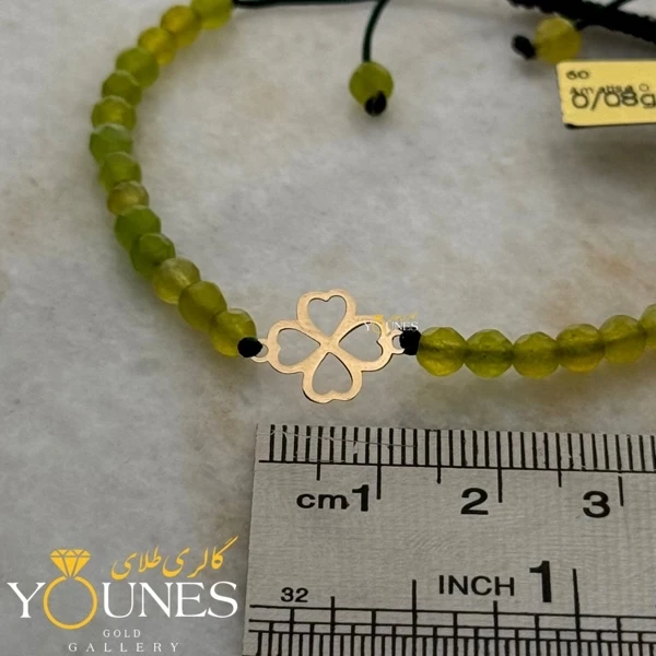 دستبند چهاربرگ طلا لیزری